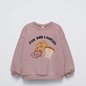 Nwt! Zara Kids Baby Girl Printed Sweatshirt